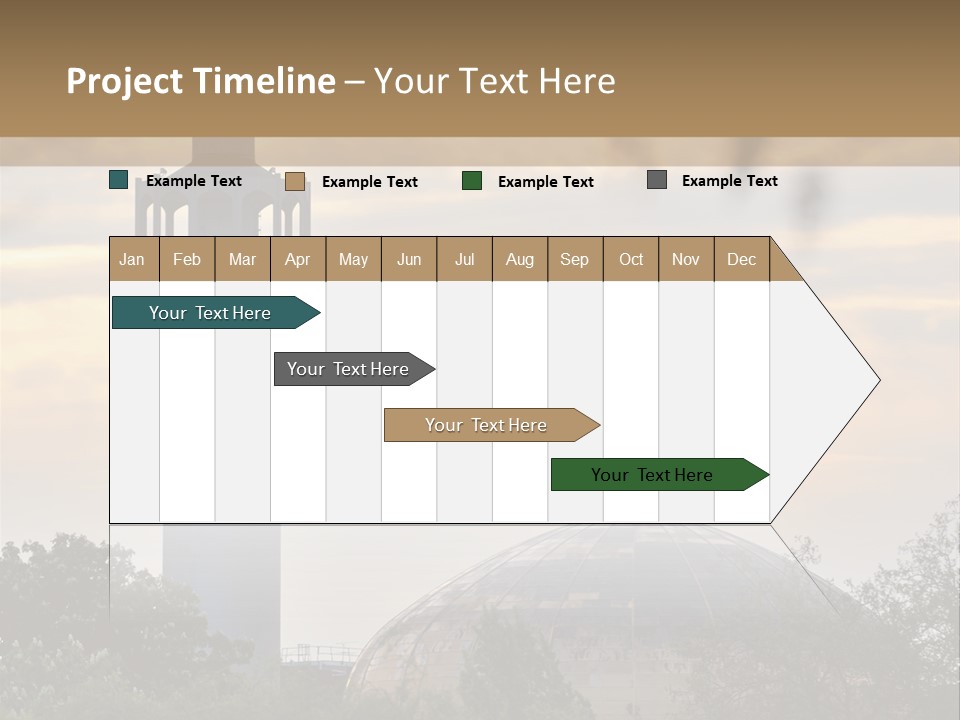 London Central Mosque (Regents Park Mosque) England, Uk, At Sunset PowerPoint Template