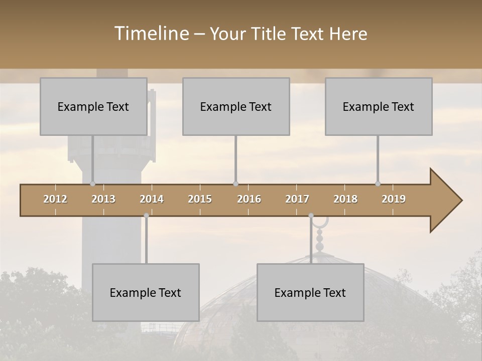 London Central Mosque (Regents Park Mosque) England, Uk, At Sunset PowerPoint Template