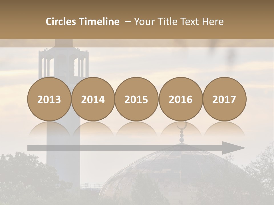 London Central Mosque (Regents Park Mosque) England, Uk, At Sunset PowerPoint Template