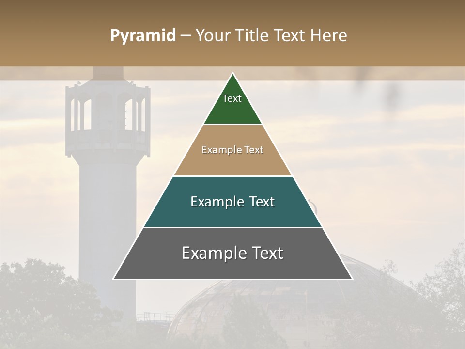 London Central Mosque (Regents Park Mosque) England, Uk, At Sunset PowerPoint Template