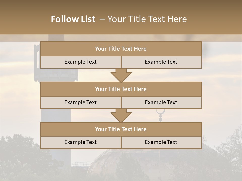 London Central Mosque (Regents Park Mosque) England, Uk, At Sunset PowerPoint Template