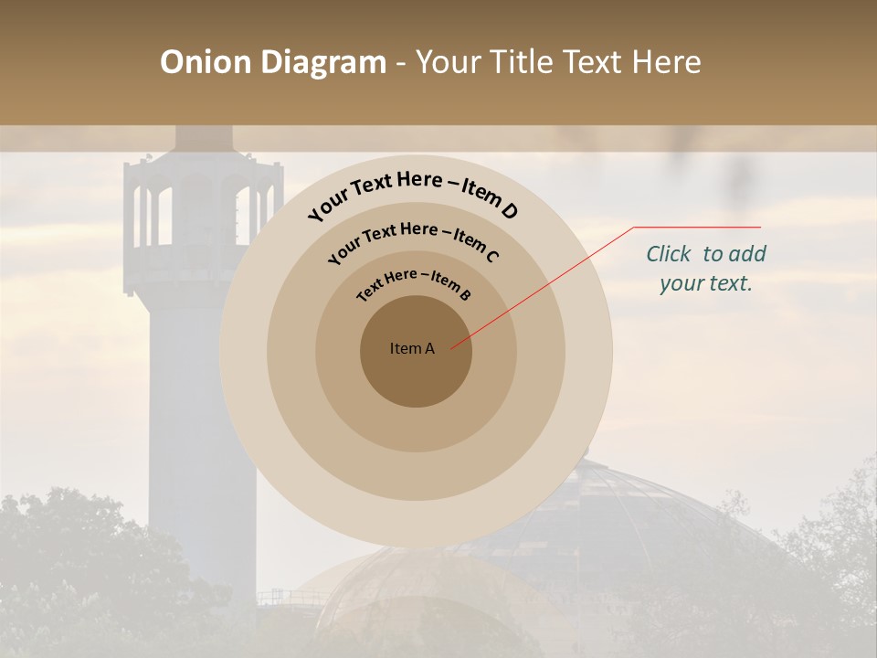 London Central Mosque (Regents Park Mosque) England, Uk, At Sunset PowerPoint Template