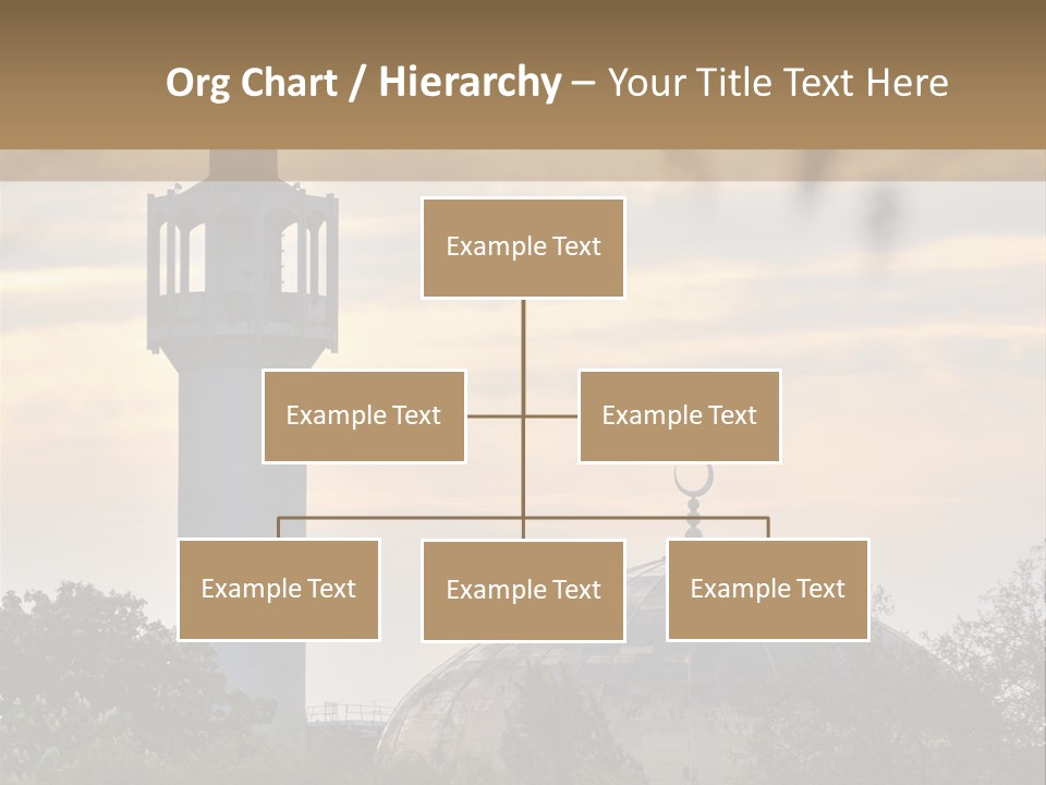 London Central Mosque (Regents Park Mosque) England, Uk, At Sunset PowerPoint Template