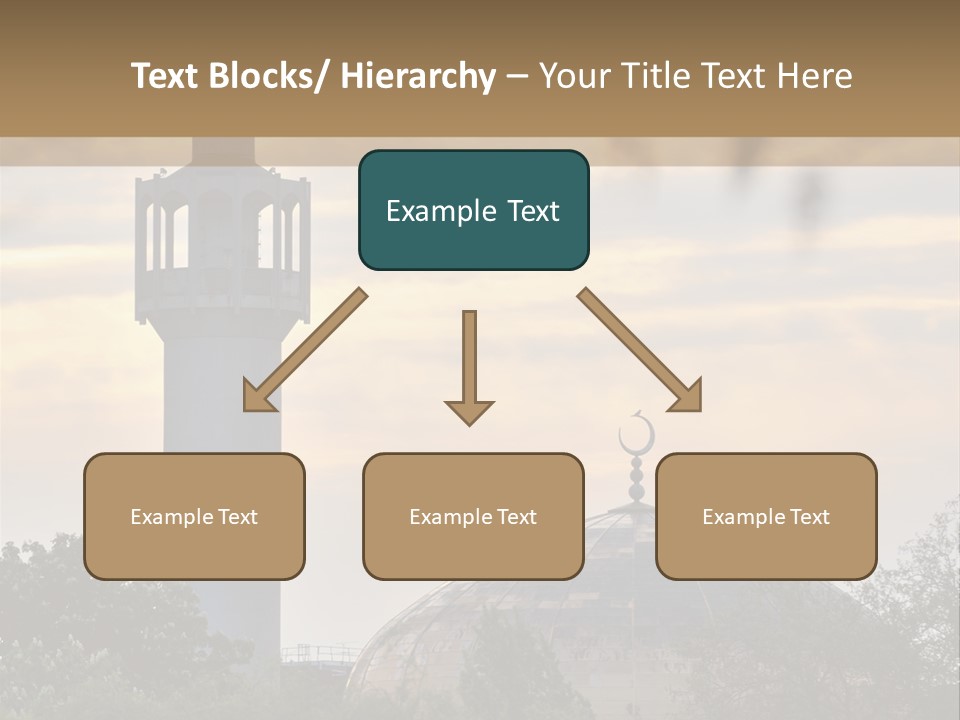 London Central Mosque (Regents Park Mosque) England, Uk, At Sunset PowerPoint Template