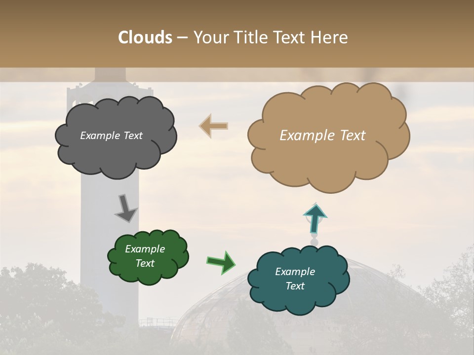 London Central Mosque (Regents Park Mosque) England, Uk, At Sunset PowerPoint Template