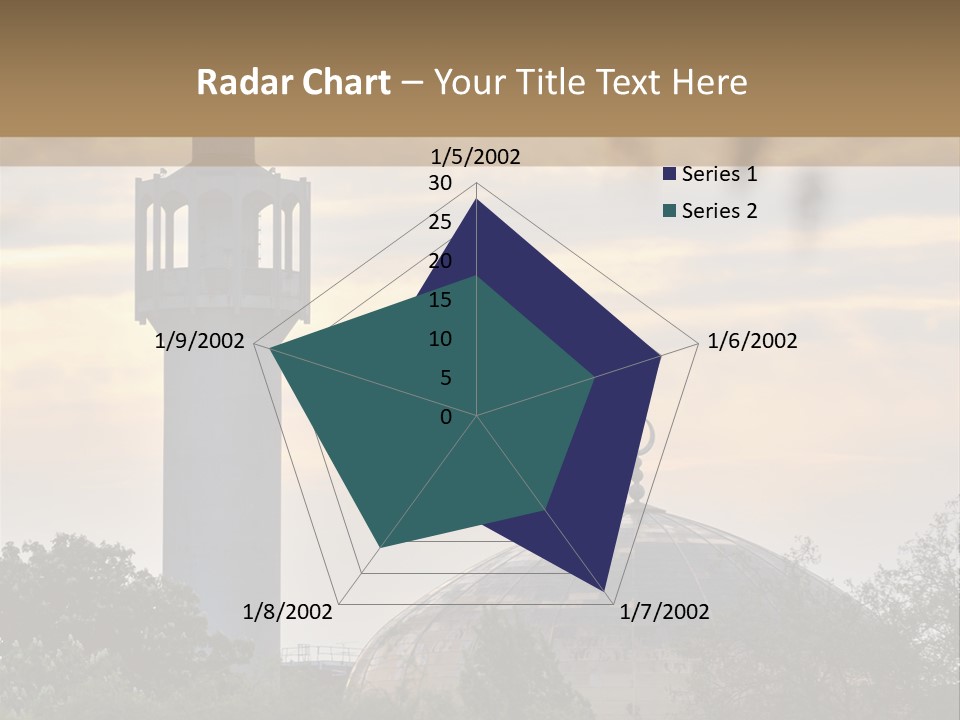 London Central Mosque (Regents Park Mosque) England, Uk, At Sunset PowerPoint Template
