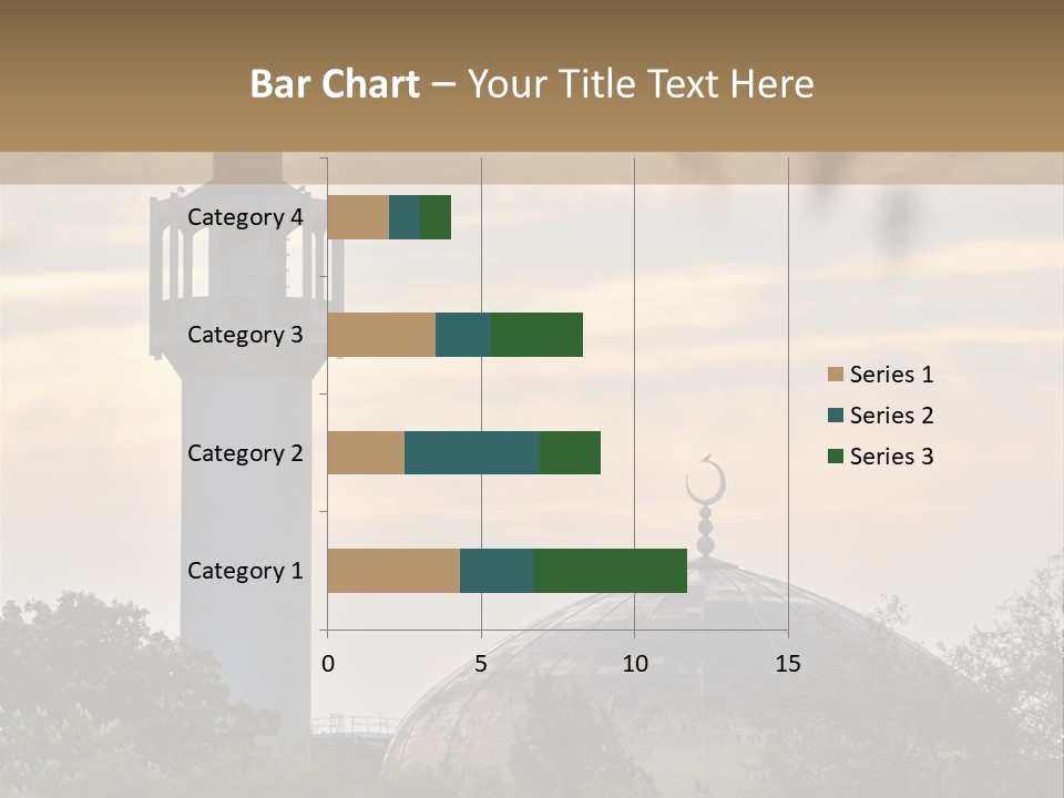 London Central Mosque (Regents Park Mosque) England, Uk, At Sunset PowerPoint Template
