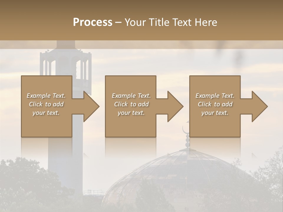 London Central Mosque (Regents Park Mosque) England, Uk, At Sunset PowerPoint Template