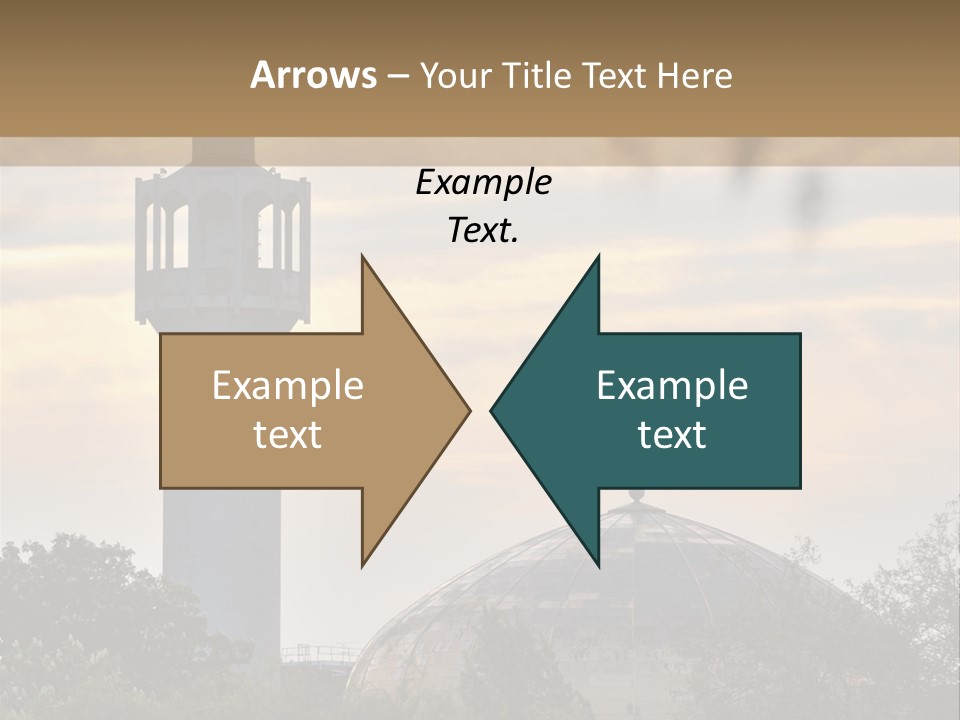 London Central Mosque (Regents Park Mosque) England, Uk, At Sunset PowerPoint Template