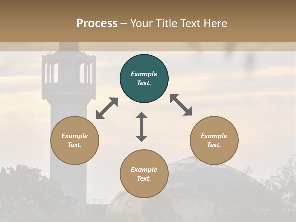 London Central Mosque (Regents Park Mosque) England, Uk, At Sunset PowerPoint Template