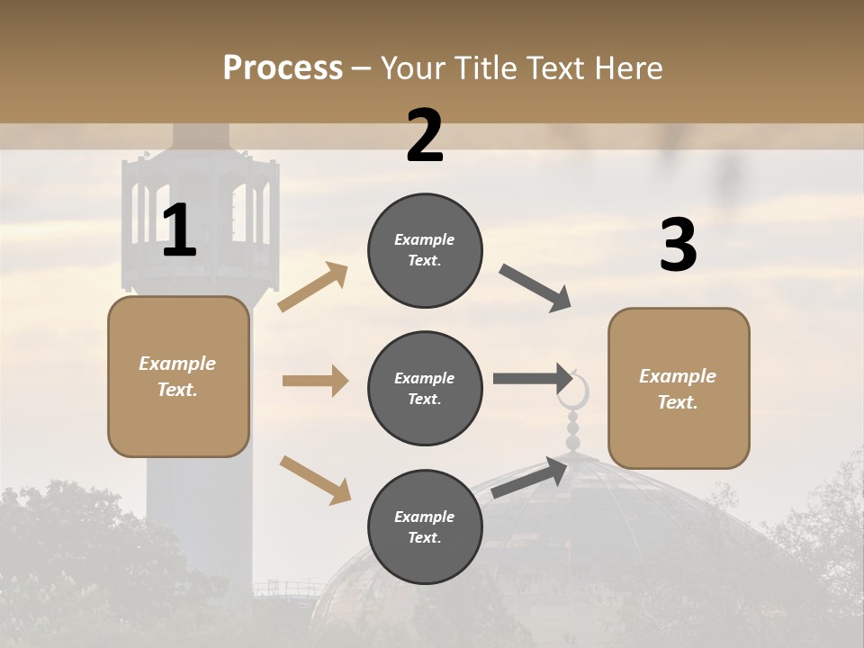 London Central Mosque (Regents Park Mosque) England, Uk, At Sunset PowerPoint Template