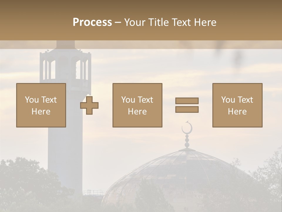 London Central Mosque (Regents Park Mosque) England, Uk, At Sunset PowerPoint Template