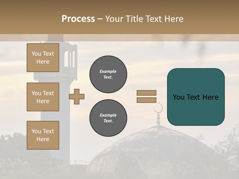 London Central Mosque (Regents Park Mosque) England, Uk, At Sunset PowerPoint Template
