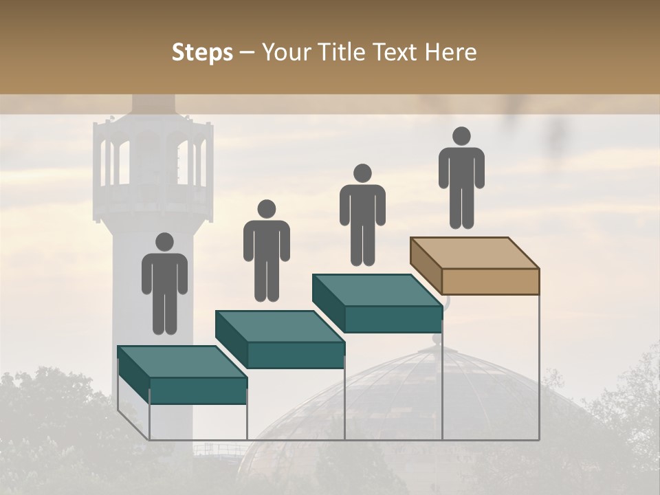 London Central Mosque (Regents Park Mosque) England, Uk, At Sunset PowerPoint Template