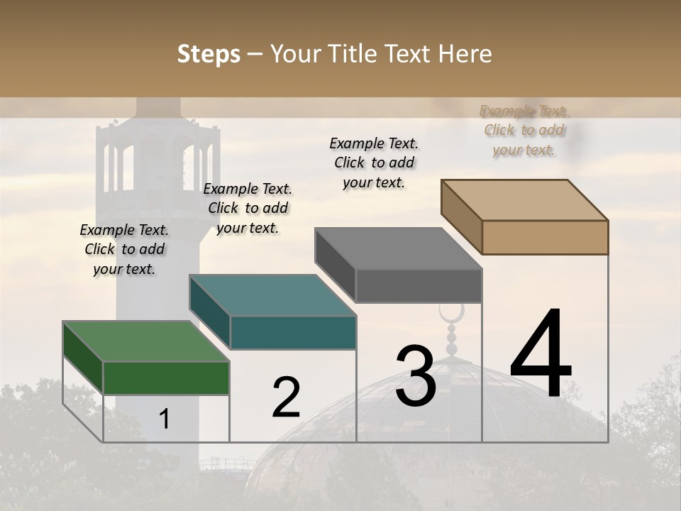 London Central Mosque (Regents Park Mosque) England, Uk, At Sunset PowerPoint Template