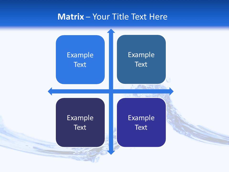 Crisp, Clean, Blue Water Photographed Against A White Background. PowerPoint Template