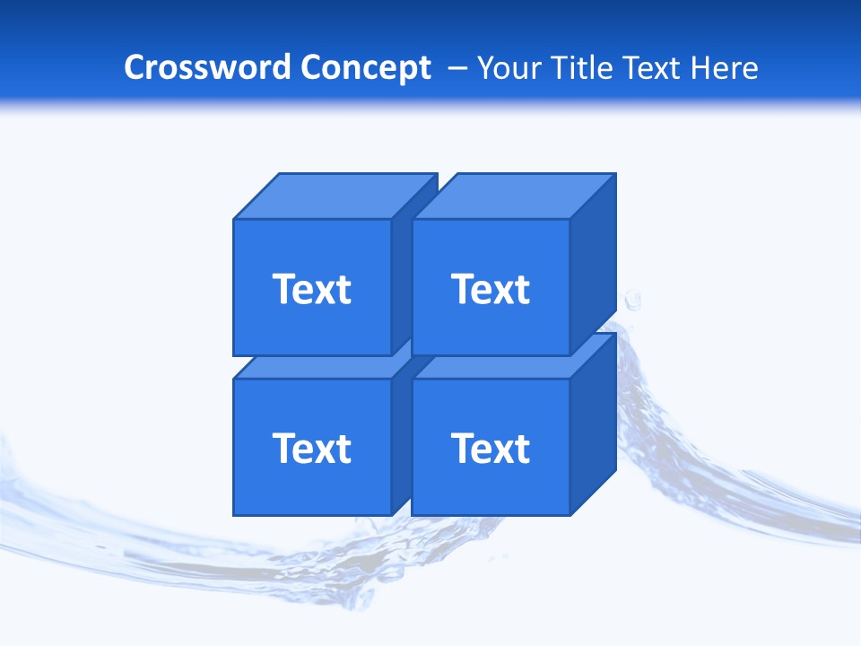 Crisp, Clean, Blue Water Photographed Against A White Background. PowerPoint Template