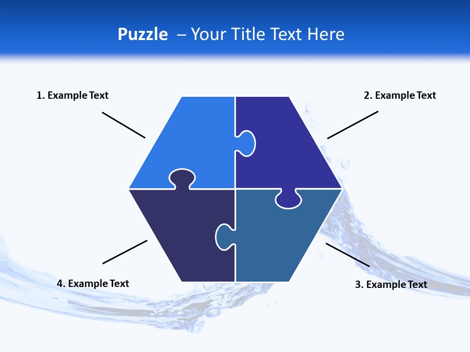 Crisp, Clean, Blue Water Photographed Against A White Background. PowerPoint Template