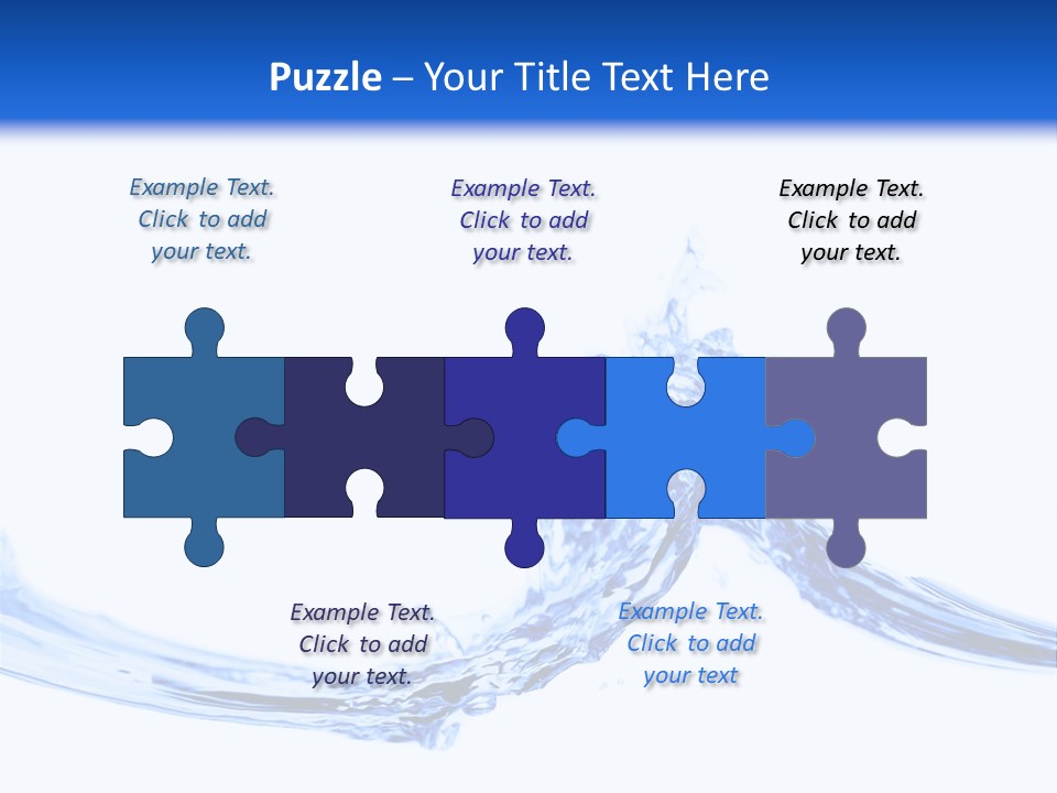 Crisp, Clean, Blue Water Photographed Against A White Background. PowerPoint Template