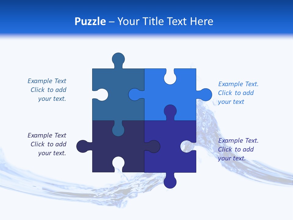 Crisp, Clean, Blue Water Photographed Against A White Background. PowerPoint Template