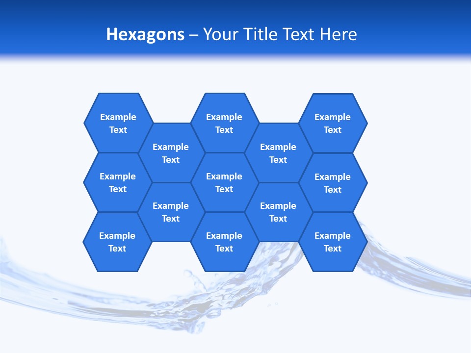 Crisp, Clean, Blue Water Photographed Against A White Background. PowerPoint Template