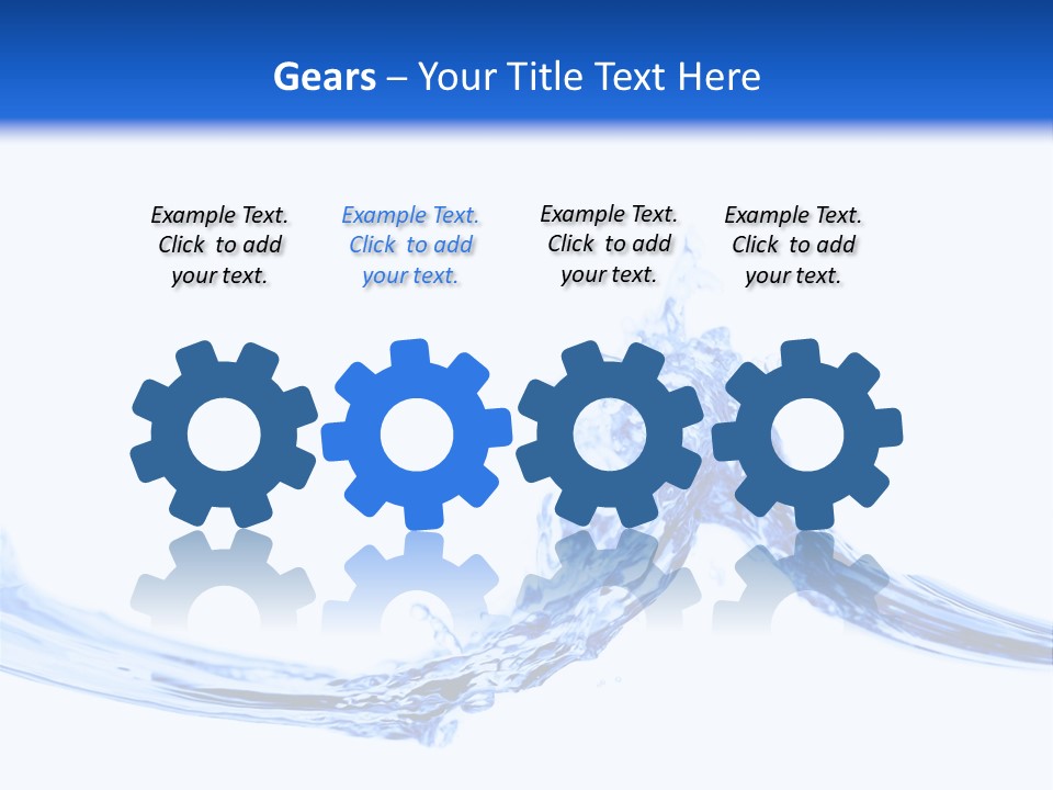 Crisp, Clean, Blue Water Photographed Against A White Background. PowerPoint Template