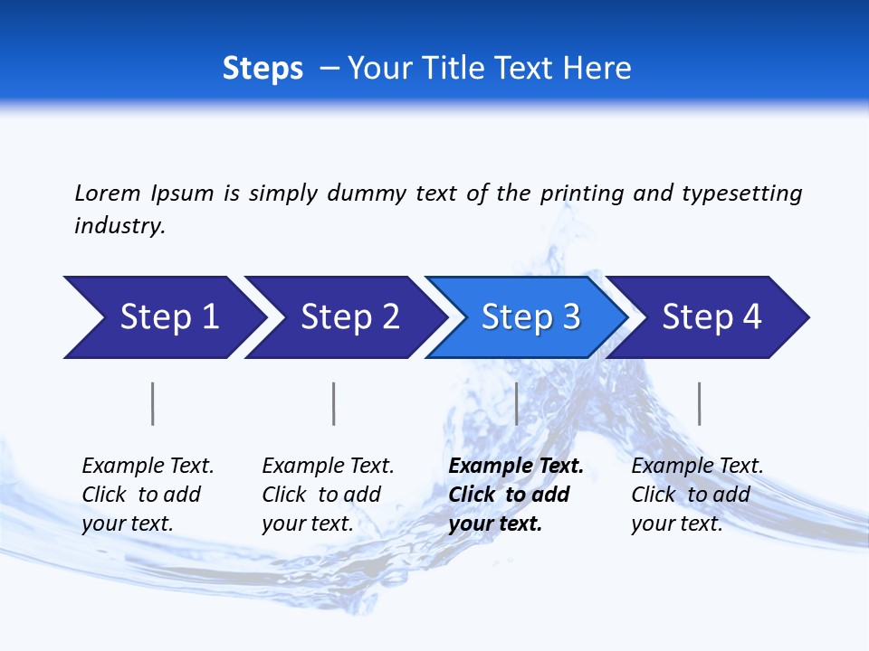 Crisp, Clean, Blue Water Photographed Against A White Background. PowerPoint Template
