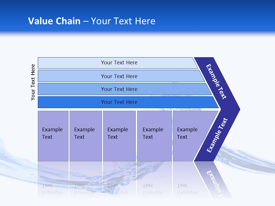 Crisp, Clean, Blue Water Photographed Against A White Background. PowerPoint Template