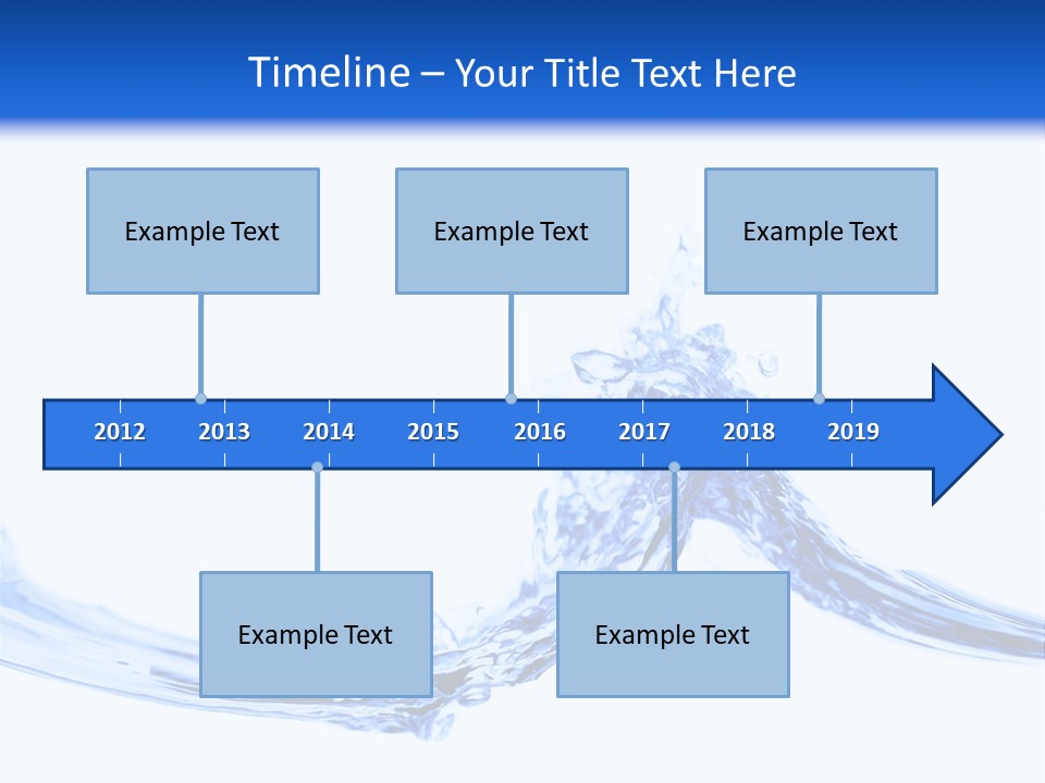 Crisp, Clean, Blue Water Photographed Against A White Background. PowerPoint Template