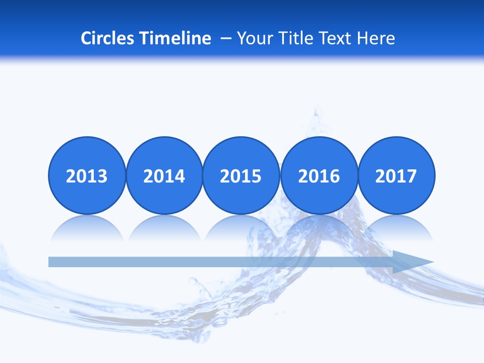 Crisp, Clean, Blue Water Photographed Against A White Background. PowerPoint Template