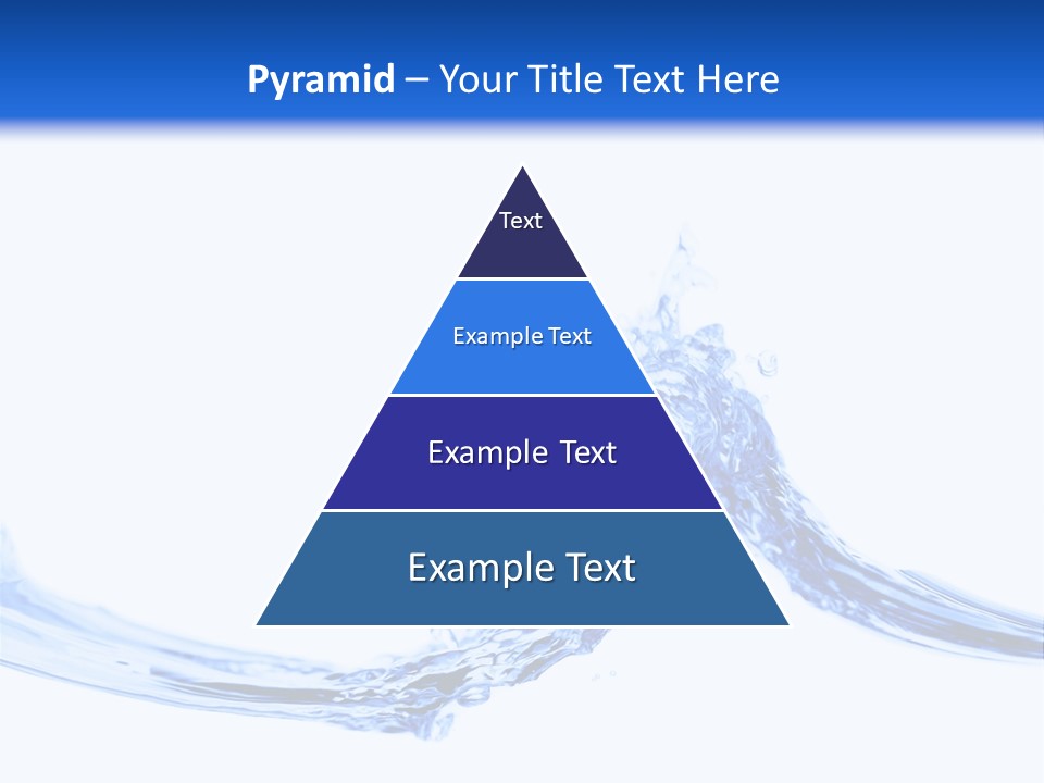 Crisp, Clean, Blue Water Photographed Against A White Background. PowerPoint Template