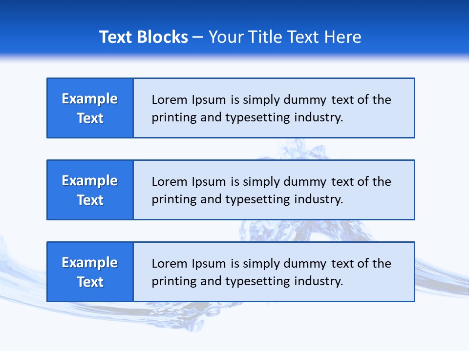 Crisp, Clean, Blue Water Photographed Against A White Background. PowerPoint Template