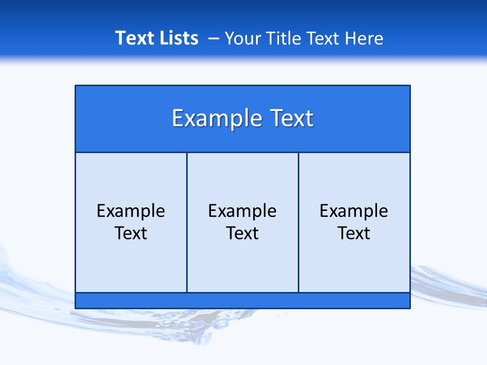 Crisp, Clean, Blue Water Photographed Against A White Background. PowerPoint Template