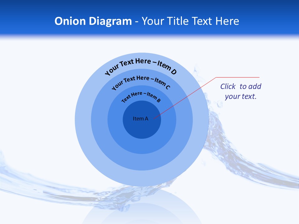 Crisp, Clean, Blue Water Photographed Against A White Background. PowerPoint Template