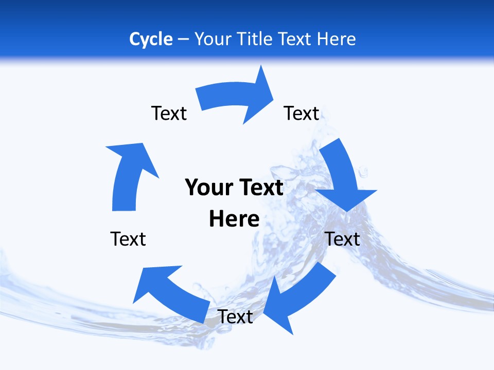 Crisp, Clean, Blue Water Photographed Against A White Background. PowerPoint Template