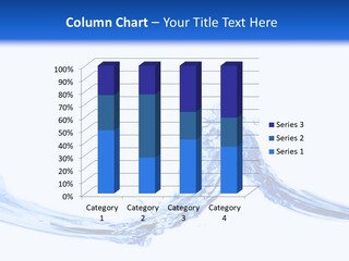 Crisp, Clean, Blue Water Photographed Against A White Background. PowerPoint Template