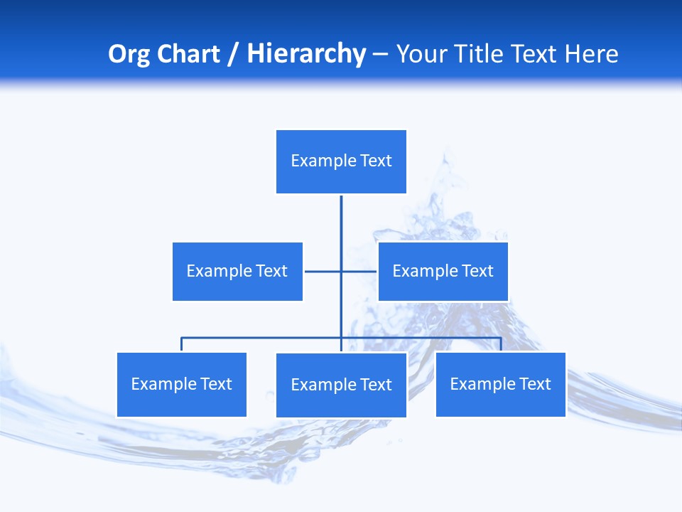 Crisp, Clean, Blue Water Photographed Against A White Background. PowerPoint Template