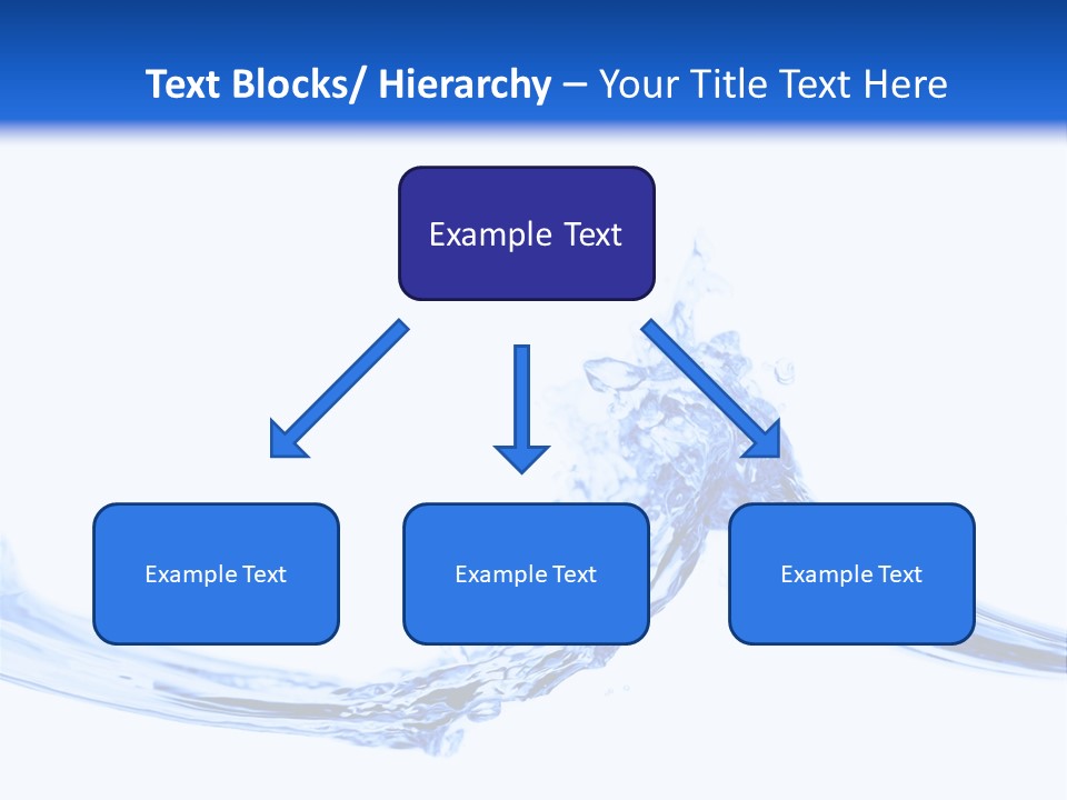 Crisp, Clean, Blue Water Photographed Against A White Background. PowerPoint Template