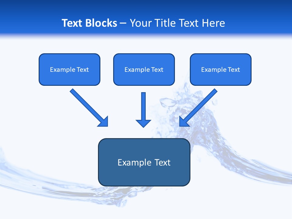 Crisp, Clean, Blue Water Photographed Against A White Background. PowerPoint Template