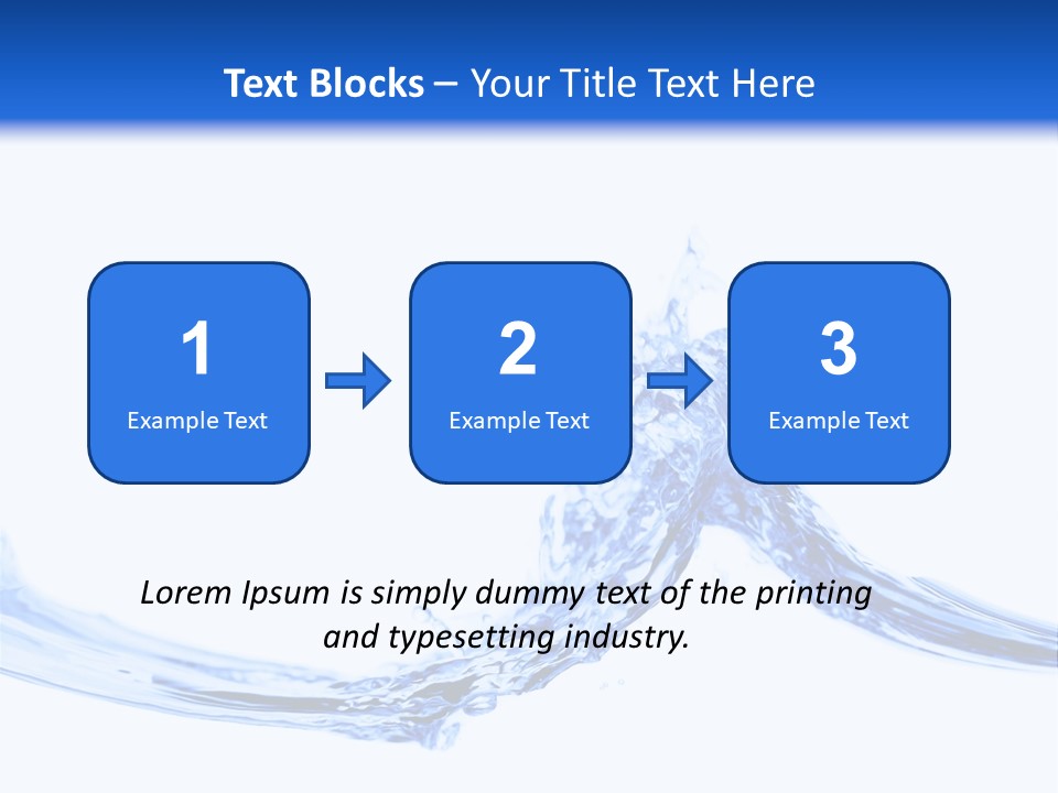 Crisp, Clean, Blue Water Photographed Against A White Background. PowerPoint Template
