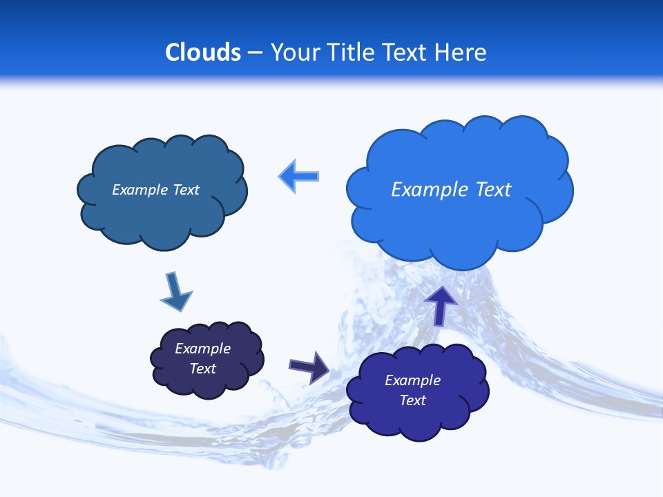 Crisp, Clean, Blue Water Photographed Against A White Background. PowerPoint Template