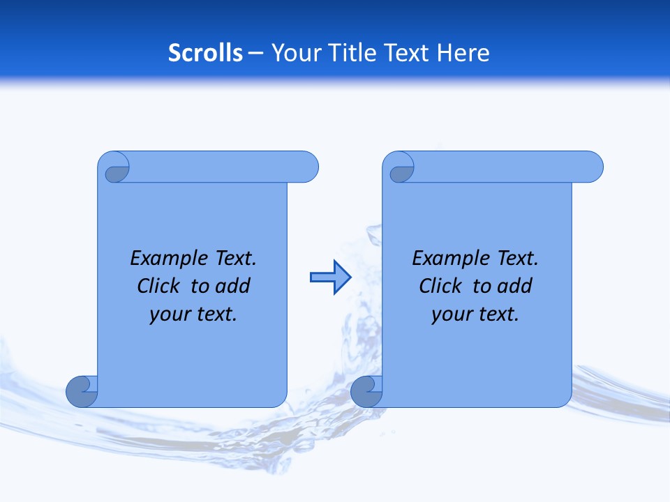 Crisp, Clean, Blue Water Photographed Against A White Background. PowerPoint Template