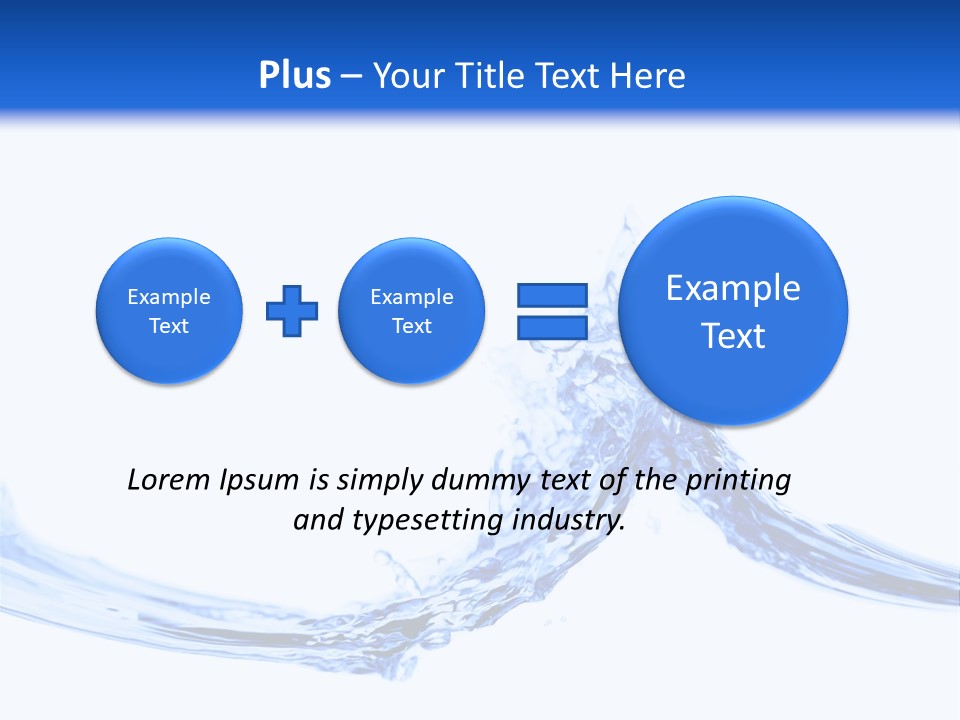 Crisp, Clean, Blue Water Photographed Against A White Background. PowerPoint Template