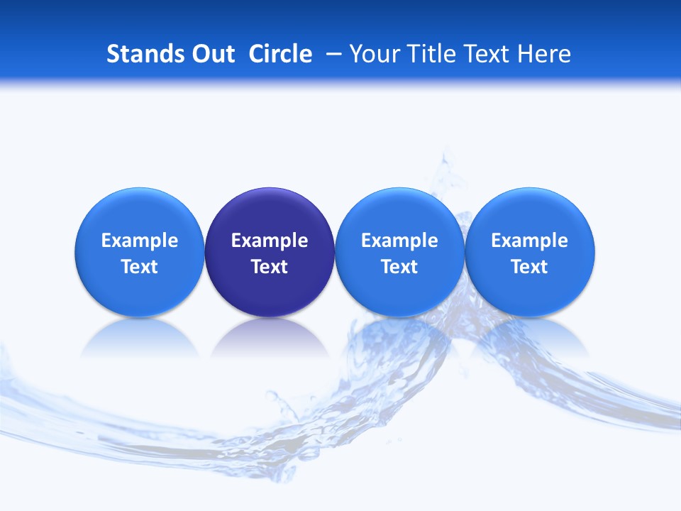 Crisp, Clean, Blue Water Photographed Against A White Background. PowerPoint Template