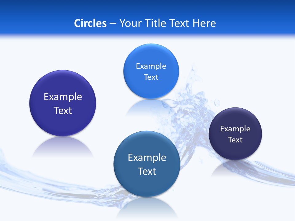 Crisp, Clean, Blue Water Photographed Against A White Background. PowerPoint Template