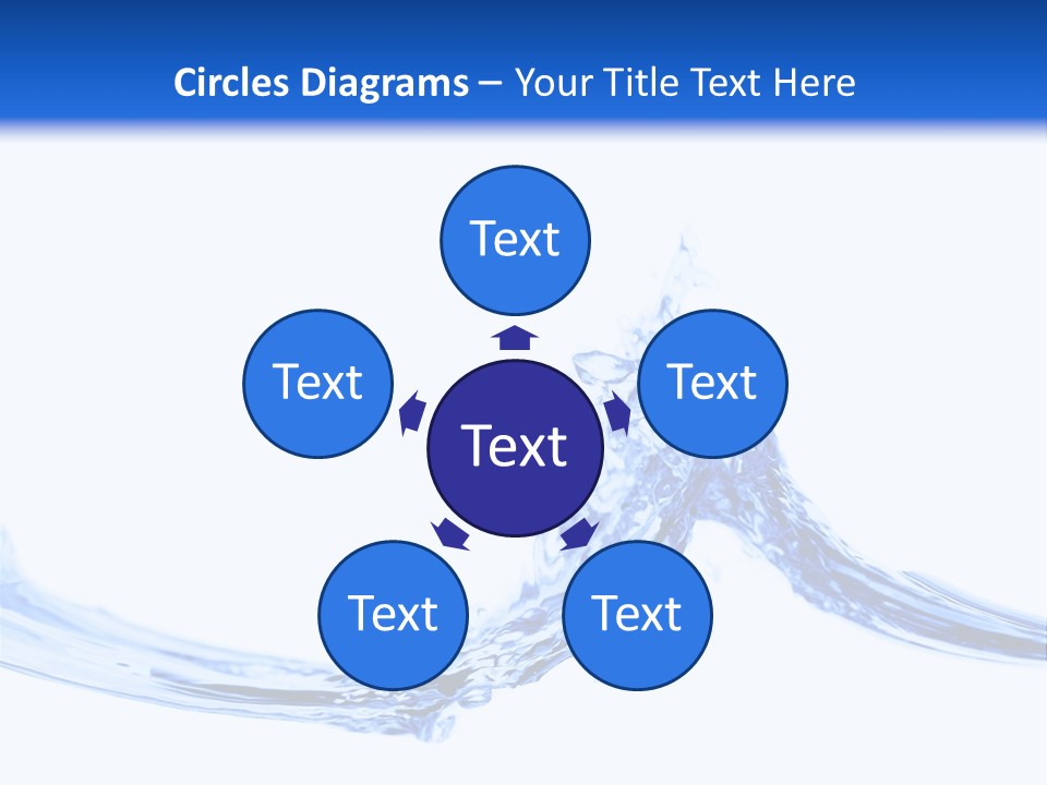 Crisp, Clean, Blue Water Photographed Against A White Background. PowerPoint Template