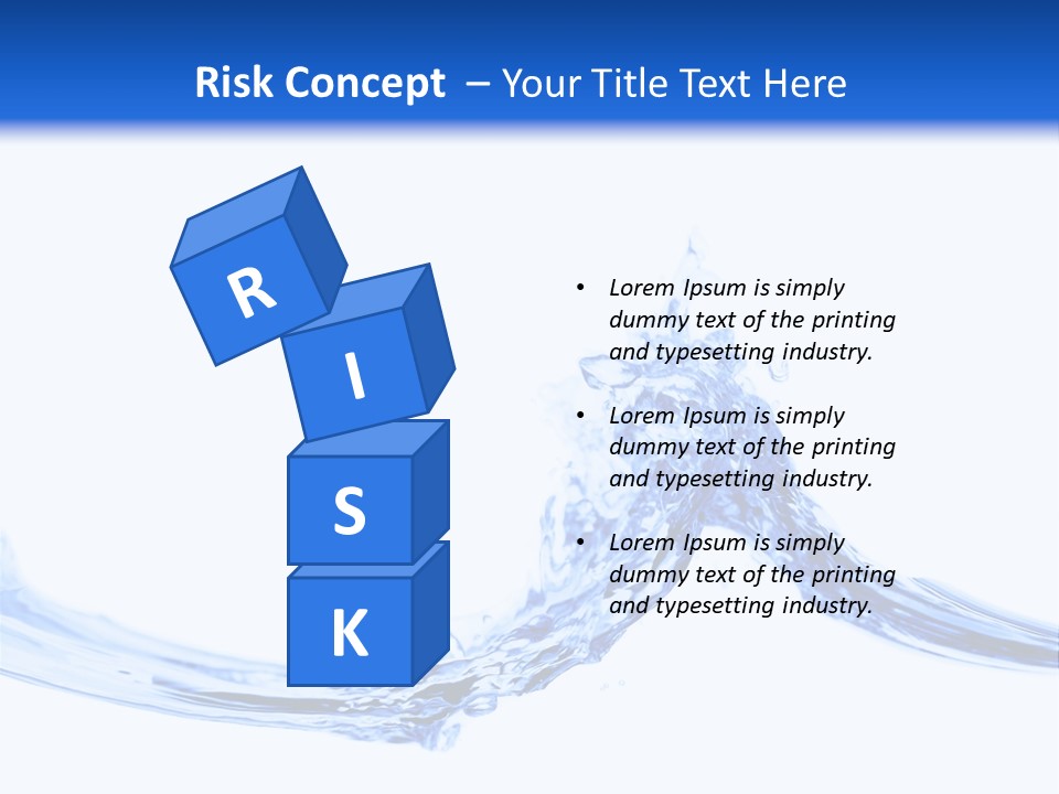 Crisp, Clean, Blue Water Photographed Against A White Background. PowerPoint Template