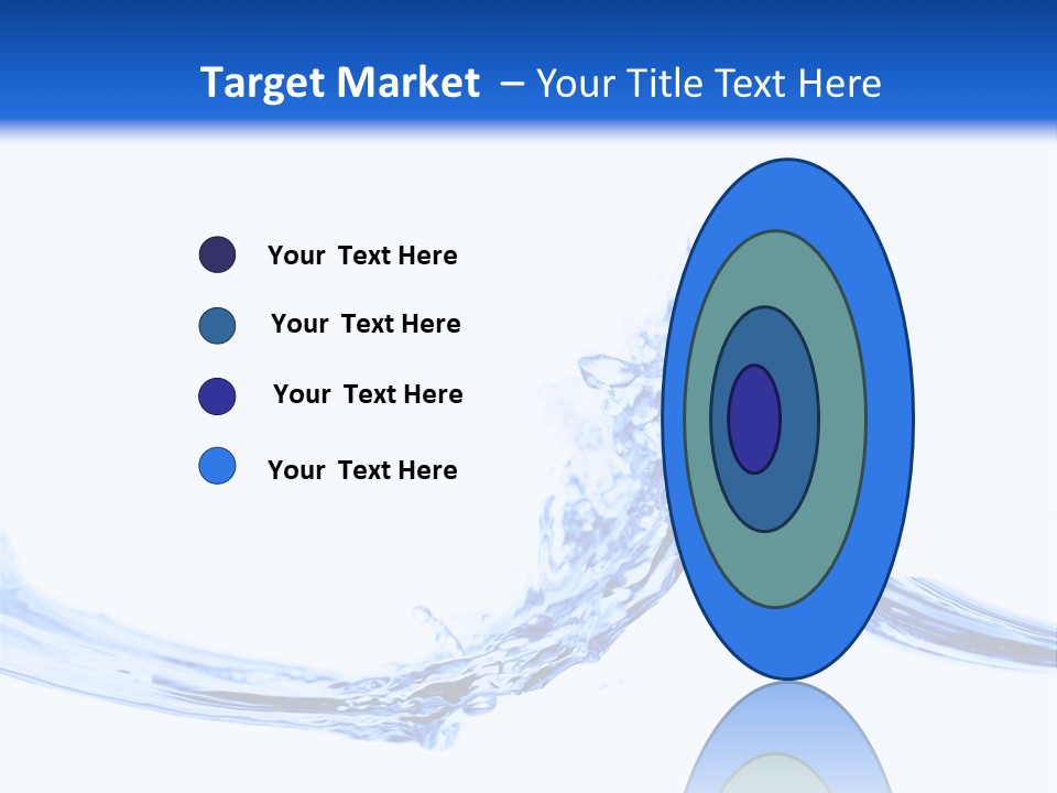 Crisp, Clean, Blue Water Photographed Against A White Background. PowerPoint Template