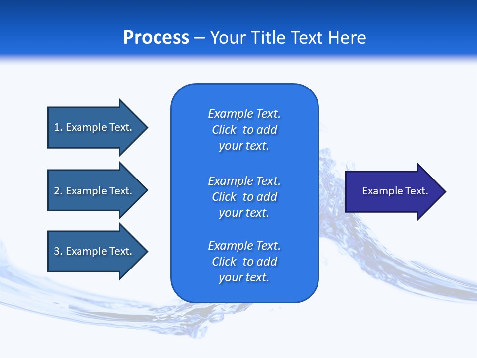Crisp, Clean, Blue Water Photographed Against A White Background. PowerPoint Template