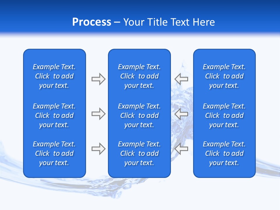 Crisp, Clean, Blue Water Photographed Against A White Background. PowerPoint Template